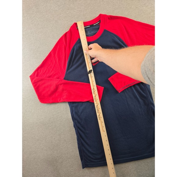 Los Angeles Angels x Nike Baseball Shirt Mens M Blue L/S Center Swoosh Dri Fit - Picture 7 of 10